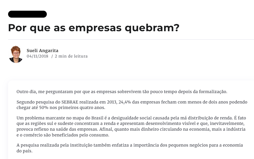 POR QUE AS EMPESAS QUEBRAM